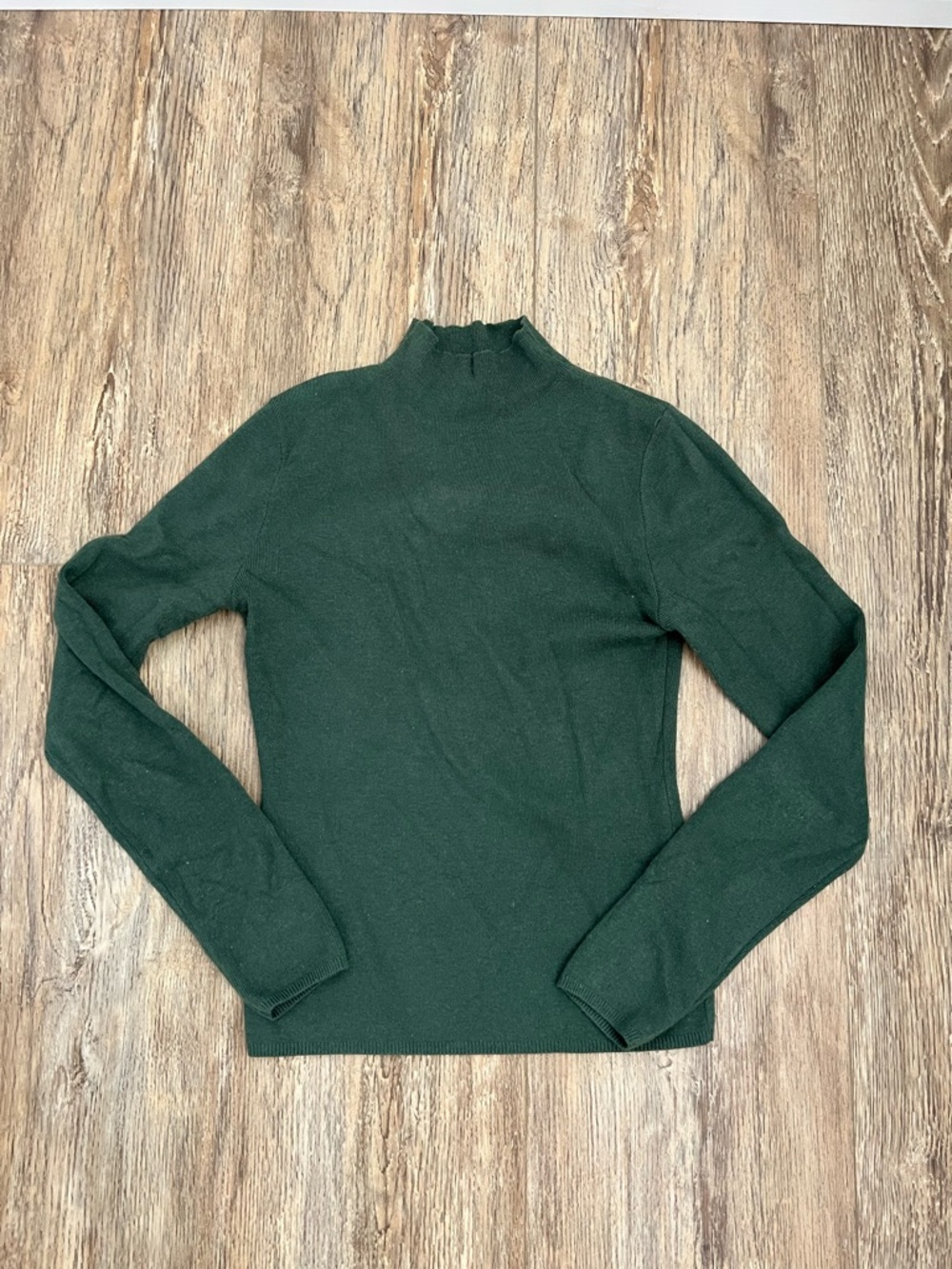 Dark Green Mock Neck Sweater